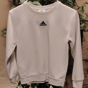 Adidas Boy's Cream Crewneck Sweatshirt